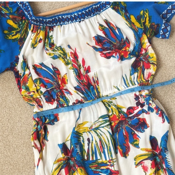 Flying Tomato High Low Dress Iconic Print On/ Off Shoulder Elastic Waist Small - Picture 7 of 11